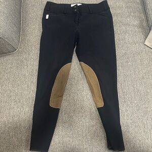The Tailored Sportsman Black Trophy Hunter Breeches with Tan Patches